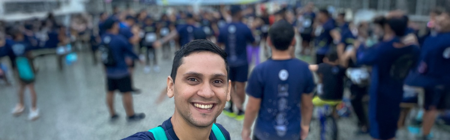 Percurso da corrida em movimento